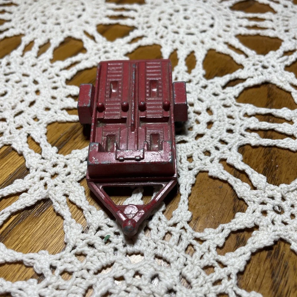 Vintage Mid-Century TootsieToy Metal Diecast 1969 Red Motorcycle Trailer
